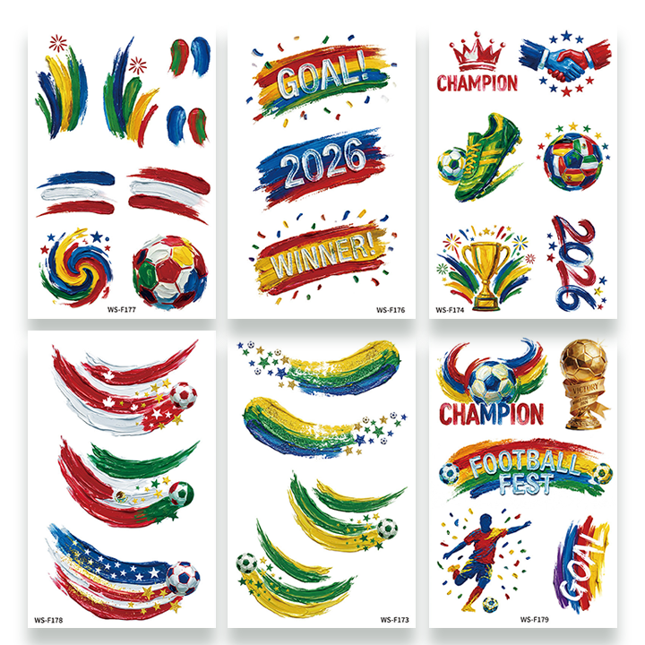 LIMETOW® World Cup Tattoo Stickers