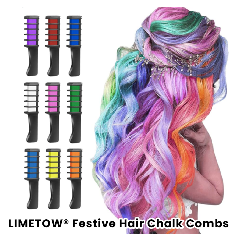 LIMETOW® Festive Hair Chalk Combs