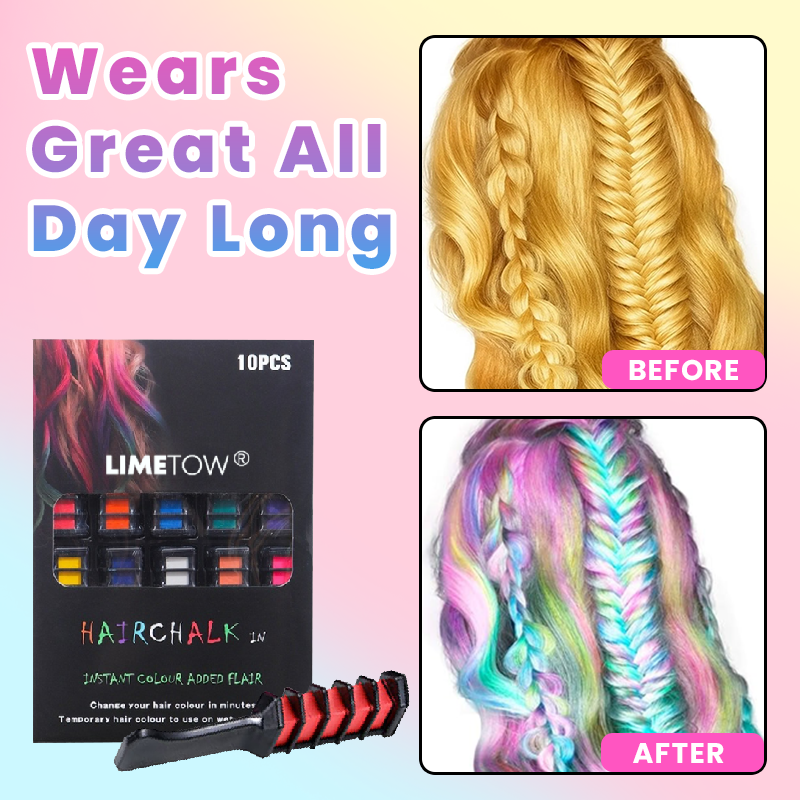 LIMETOW® Festive Hair Chalk Combs