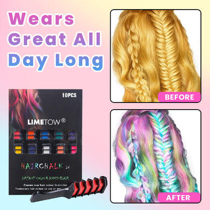 LIMETOW® Festive Hair Chalk Combs
