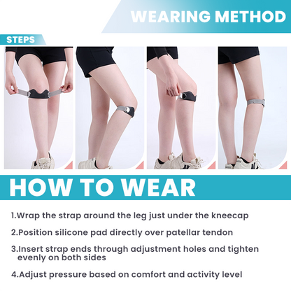 LIMETOW® Patellar Support Strap For Knee Pain and Tendonitis (2 Straps Included)