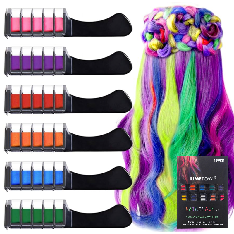 LIMETOW® Festive Hair Chalk Combs