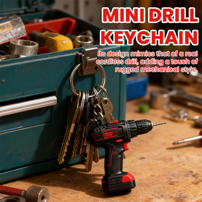 LIMETOW® Mini Drill Keychain – Compact Power with Industrial Charm!