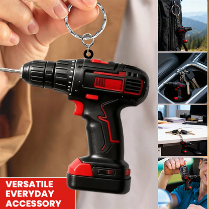 LIMETOW® Mini Drill Keychain – Compact Power with Industrial Charm!