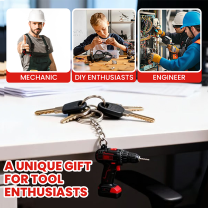 LIMETOW® Mini Drill Keychain – Compact Power with Industrial Charm!