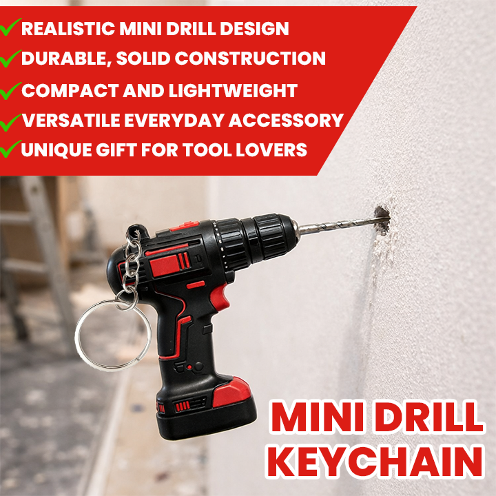 LIMETOW® Mini Drill Keychain – Compact Power with Industrial Charm!
