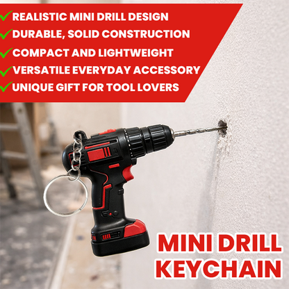 LIMETOW® Mini Drill Keychain – Compact Power with Industrial Charm!