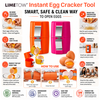 LIMETOW® Instant Egg Cracker Tool