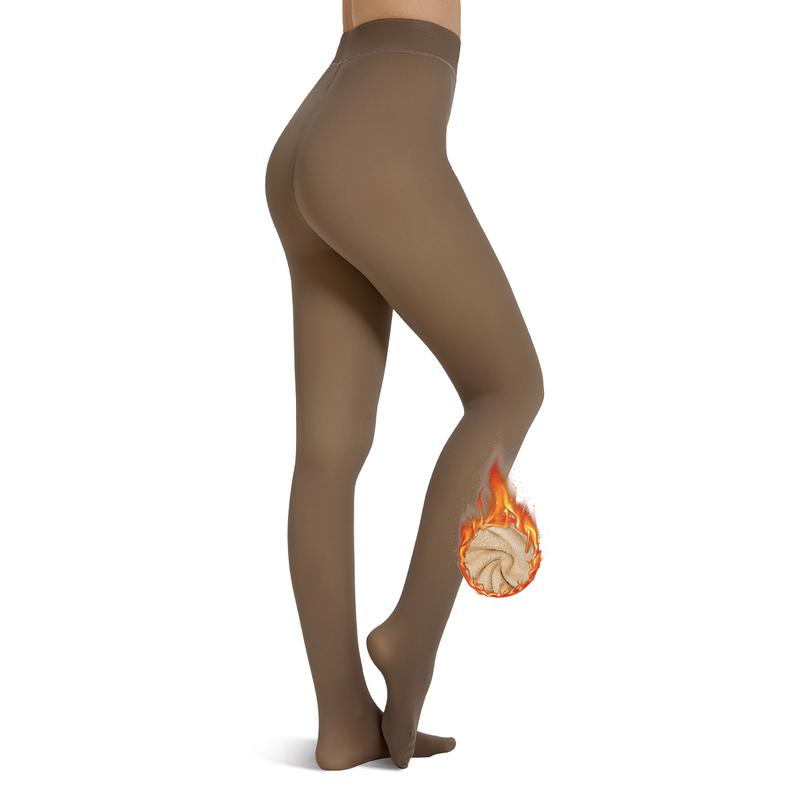 Fleece Lined Tights One-Lined Seams both front and back