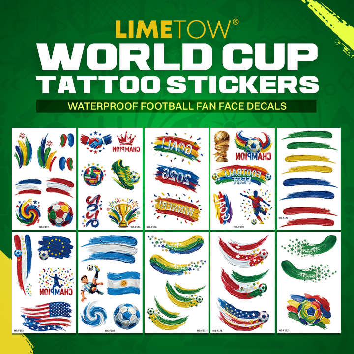 LIMETOW® World Cup Tattoo Stickers