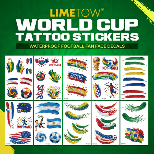 LIMETOW® World Cup Tattoo Stickers