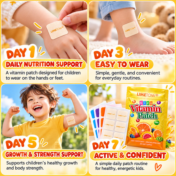 LIMETOW® Kids Vitamin Patch！Easy daily vitamin support for growing children, picky eaters, and busy families!