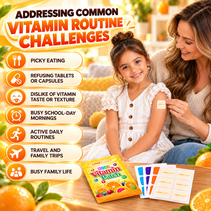 LIMETOW® Kids Vitamin Patch！Easy daily vitamin support for growing children, picky eaters, and busy families!