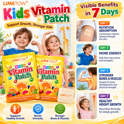 LIMETOW® Kids Vitamin Patch！Easy daily vitamin support for growing children, picky eaters, and busy families!