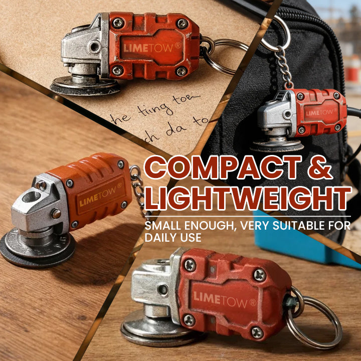 LIMETOW® Mini Grinder Keychain – Industrial Style in a Pocket-Sized Design!
